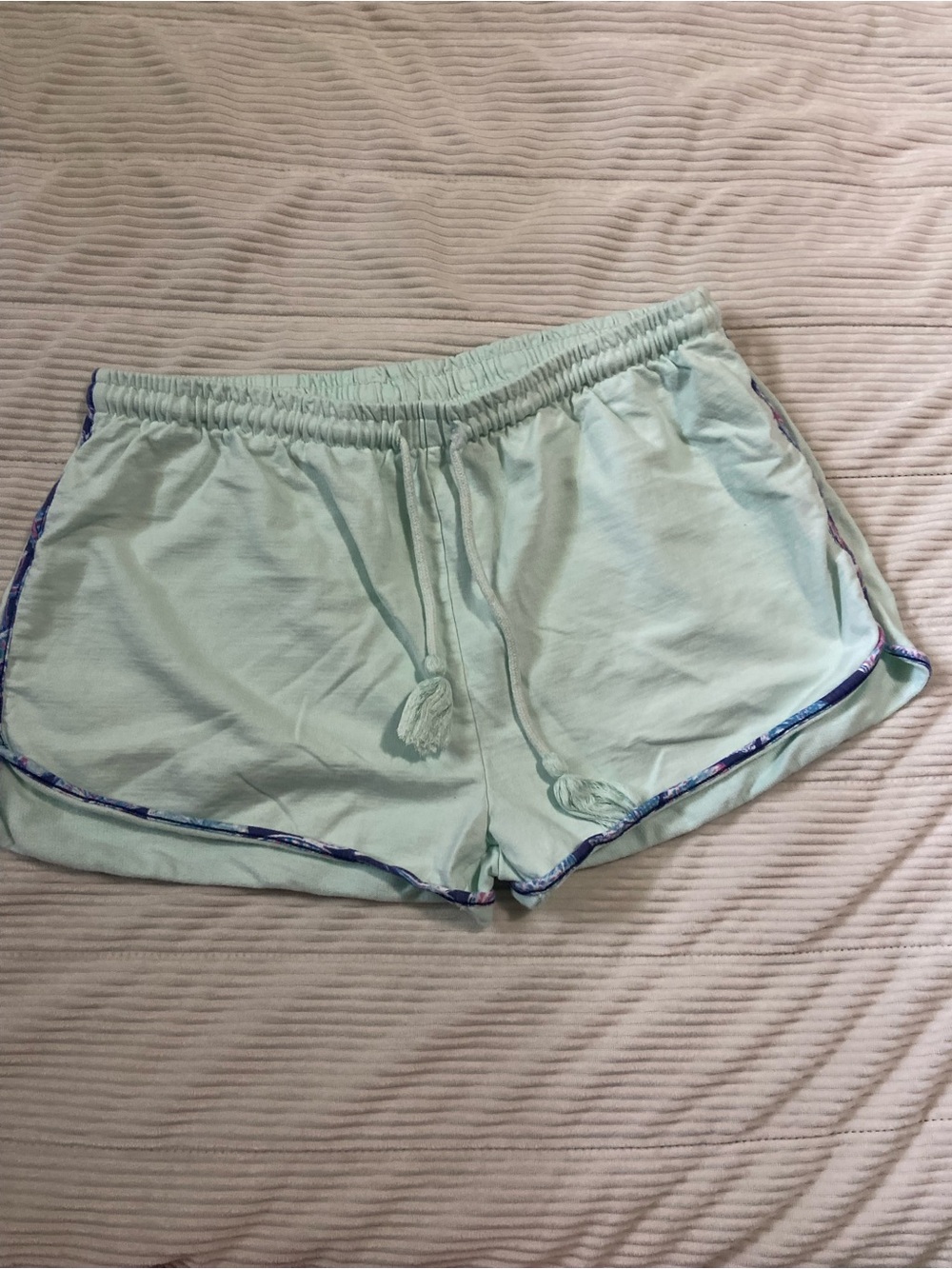 Simply Southern Light Aqua Drawstring Lounge Shorts